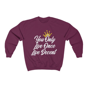 Unisex Crewneck Sweatshirt YOLO w/White Print