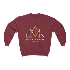 Unisex Crewneck Sweatshirt  V-Crown White/Gold print