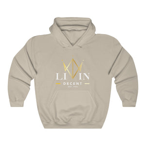 Unisex Hoodie V-Crown White/Gold print