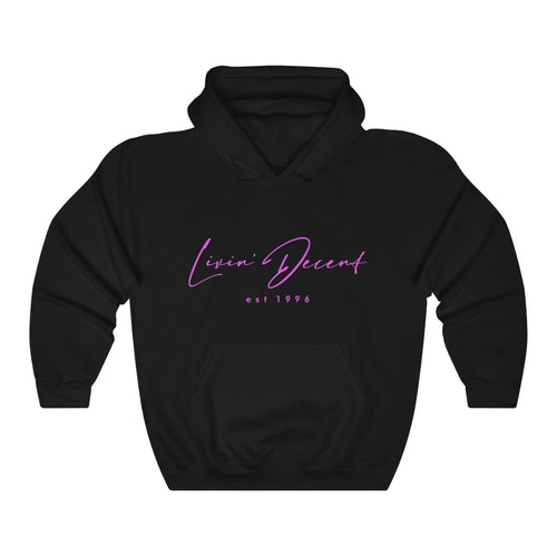 Unisex Hoodie LD signature Hot Pink Print