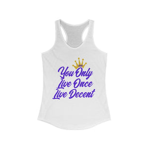 Women's YOLO Tank w/ purple print