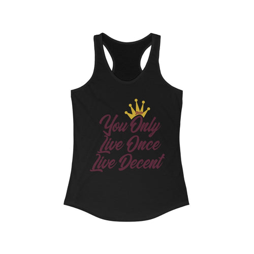 Women's YOLO Tank w/ burgundy print