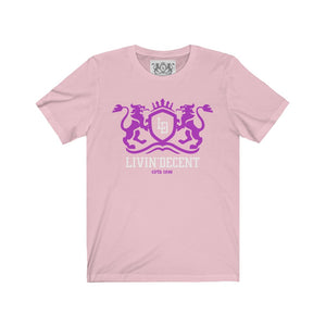 Unisex Jersey Short Sleeve Regal hot pink/white