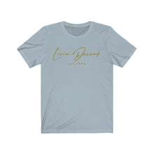 Load image into Gallery viewer, Unisex Jersey Short Sleeve Tee LD signature Gold Print