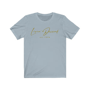 Unisex Jersey Short Sleeve Tee LD signature Gold Print