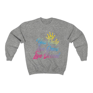 Unisex Crewneck Sweatshirt YOLO w/Gradient Print