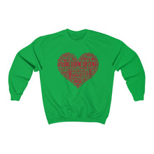 Load image into Gallery viewer, Unisex Crewneck Sweatshirt I Love Livin&#39; w/Red Print