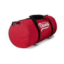 Load image into Gallery viewer, Duffel Bag Red w/ White Print