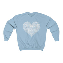 Load image into Gallery viewer, Unisex Crewneck Sweatshirt I Love Livin&#39; w/White Print