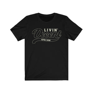 Unisex Jersey Short Sleeve Cream Outline Print