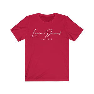 Unisex Jersey Short Sleeve Tee LD signature White Print
