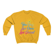 Load image into Gallery viewer, Unisex Crewneck Sweatshirt YOLO w/Gradient Print