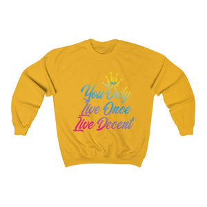 Unisex Crewneck Sweatshirt YOLO w/Gradient Print