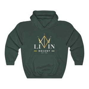 Unisex Hoodie V-Crown White/Gold print