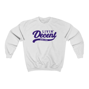 Unisex Crewneck Sweatshirt w/Purple Print