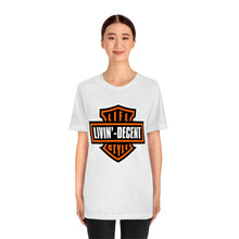 Load image into Gallery viewer, Unisex Jersey Short Sleeve Tee Ridin&#39; Decent Lifestyle Print