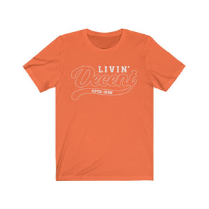Unisex Jersey Short Sleeve Tee White Outline Print