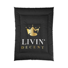 Load image into Gallery viewer, Comforter Black w/ Circle Crown print