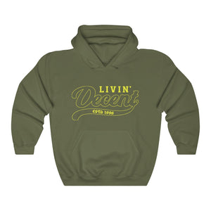 Unisex Hoodie Yellow Outline Print