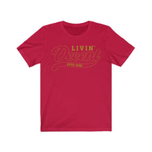 Load image into Gallery viewer, Unisex Jersey Short Sleeve Gold Outline Print