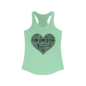 Women's Love Livin' Tank w/ black print