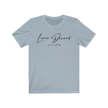 Load image into Gallery viewer, Unisex Jersey Short Sleeve Tee LD signature Black Print