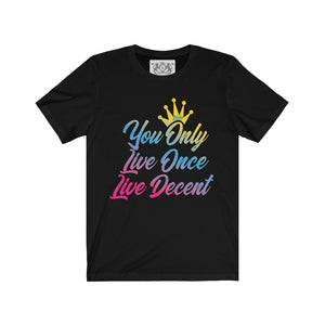 Unisex Jersey Short Sleeve YOLO gradient print