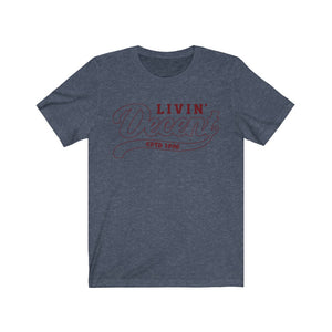 Unisex Jersey Short Sleeve Maroon Outline Print