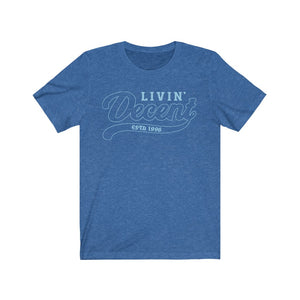Unisex Jersey Short Sleeve Light Blue Outline Print