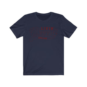 Unisex Jersey Short Sleeve Maroon Outline Print