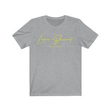 Load image into Gallery viewer, Unisex Jersey Short Sleeve Tee LD signature Yellow Print