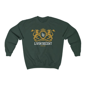 Unisex Crewneck Sweatshirt Regal Gold/White Print