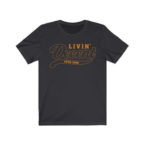 Unisex Jersey Short Sleeve Orange Outline Print
