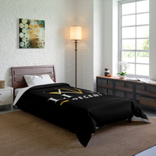 Load image into Gallery viewer, Comforter Black w/ V-Crown print