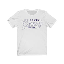 Load image into Gallery viewer, Unisex Jersey Short Sleeve Navy Outline Print