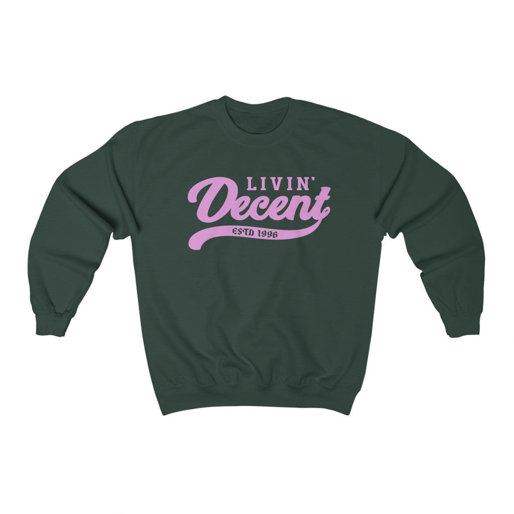 Unisex Crewneck Sweatshirt w/Pink Print