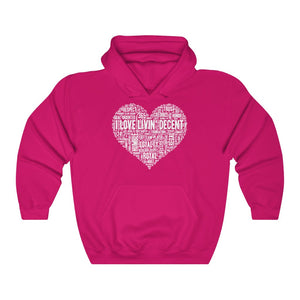 Unisex Hoodie Love Livin' w/white Print