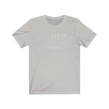 Load image into Gallery viewer, Unisex Jersey Short Sleeve Silver Outline Print