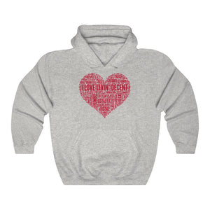 Unisex Hoodie Love Livin' w/red Print