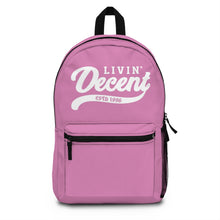 Load image into Gallery viewer, Backpack Pink w/ White print