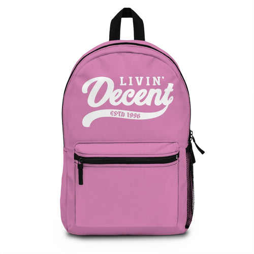 Backpack Pink w/ White print