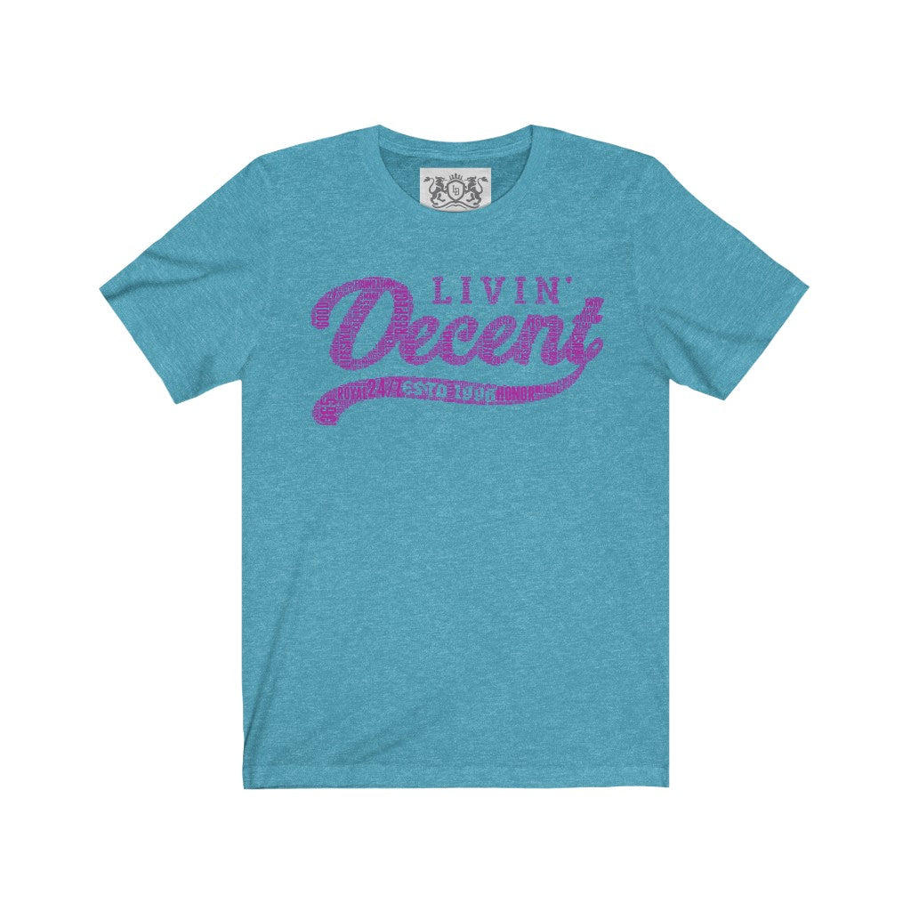 Unisex Jersey Word Cloud w/hot pink print