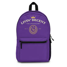 Load image into Gallery viewer, Backpack Purple w/ Lifestyle print