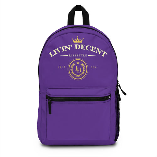 Backpack Purple w/ Lifestyle print