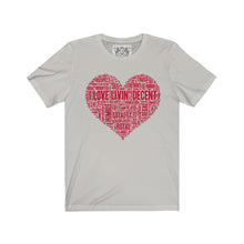 Load image into Gallery viewer, Unisex Jersey Short Love Livin&#39; w/red print