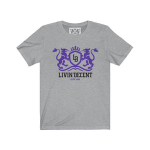 Unisex Jersey Short Sleeve Regal purple/black