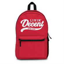 Load image into Gallery viewer, Backpack Red w/ White print