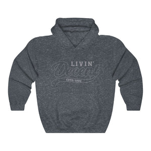 Unisex Hoodie Grey Outline Print