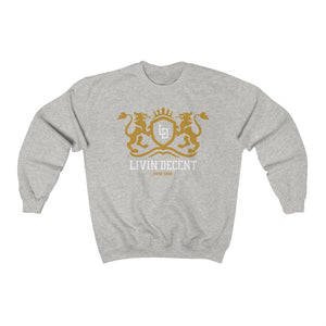 Unisex Crewneck Sweatshirt Regal Gold/White Print