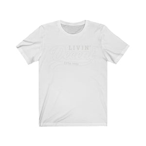 Unisex Jersey Short Sleeve Silver Outline Print
